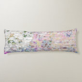 Hydrangea Floral Pink Land Vintages Holz Seitenschläferkissen (Rückseite)