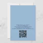 Hydrangea Floral Rustic Elegant QR Code Wedding Einladung (Rückseite)