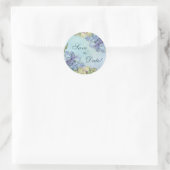 Hydrangea floral - Save the Date Runder Aufkleber (Tasche)