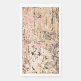 Hydrangea Floral Sepia Tan Bauernhof Vintages Holz Serviette
