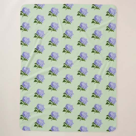Hydrangea Floral Throw Blanket Sherpadecke (Vorderseite)