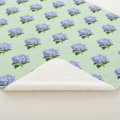 Hydrangea Floral Throw Blanket Sherpadecke (3/4)