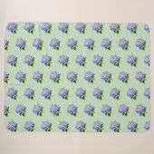 Hydrangea Floral Throw Blanket Sherpadecke (Vorderseite (Horizontal))