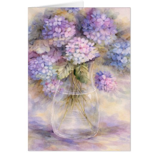 Hydrangea Floral Vase Card | Luxe Botanical (Vorne)