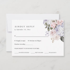 Hydrangea floral | Wahl zum Hochzeitsessen RSVP Karte