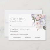 Hydrangea floral | Wahl zum Hochzeitsessen RSVP Karte (Vorderseite)