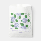 Hydrangea Floral Watercolor Blau Pink Geschenktütchen (Vorderseite)