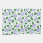 Hydrangea Floral Watercolor Blue Geschirrtuch (Horizontal)
