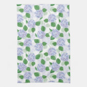 Hydrangea Floral Watercolor Blue Geschirrtuch (Vertikal)