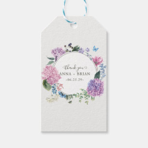 Hydrangea Floral Wedding von Hand bemalt Vielen Da Geschenkanhänger