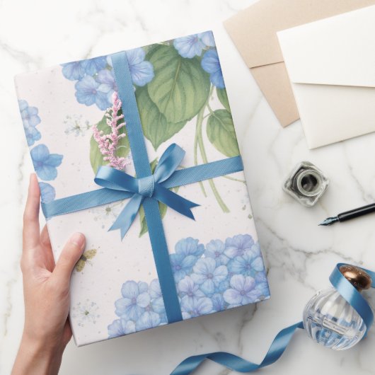 Hydrangea Floral Wrapping Paper | Elegant Garden  Geschenkpapier (Schenken)