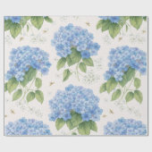 Hydrangea Floral Wrapping Paper | Elegant Garden Geschenkpapier (Flach)