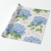Hydrangea Floral Wrapping Paper | Elegant Garden Geschenkpapier (Ungerollt)