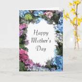 Hydrangea Flower Frame Happy Mothers Day Karte (Gelbe Blume)