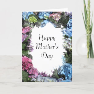 Hydrangea Flower Frame Happy Mothers Day Karte