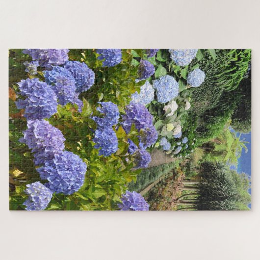 Hydrangea Flower Garden Jigsaw Puzzle (Horizontal)