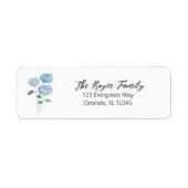 Hydrangea Flower Painting Return Address Label (Vorne)
