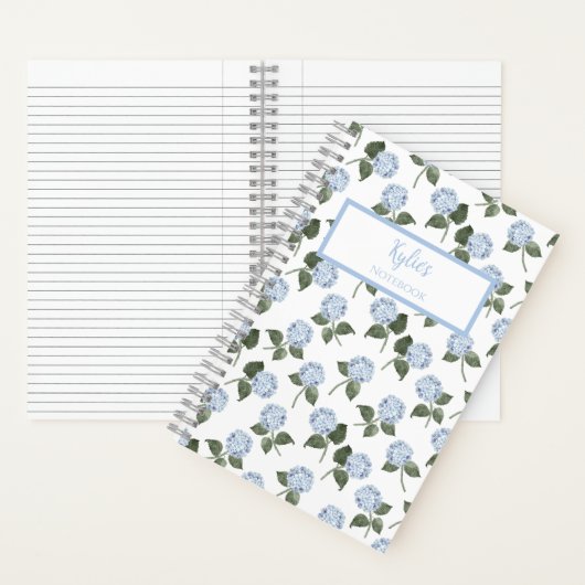 Hydrangea Flower Personalized Journal Notebook Notizblock (Innen)