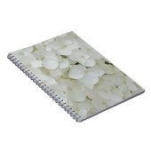 Hydrangea Flowers Floral White Elegant Blossom Notizblock (Rechte Seite)