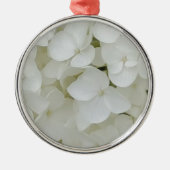 Hydrangea Flowers Floral White Elegant Blossom Silbernes Ornament (Vorne)