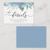 Hydrangea flowers Wedding Website Begleitkarte (Vorne/Hinten)