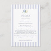 Hydrangea Formal Stripes Coastal Wedding Details Begleitkarte (Vorderseite)