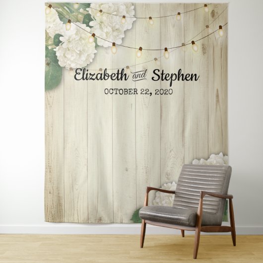 Hydrangea Foto Leuchtenholz Wandteppich (Beispiel)