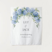 Hydrangea Foto Selfie White Wedding Hintergrund Wandteppich (Vorderseite)