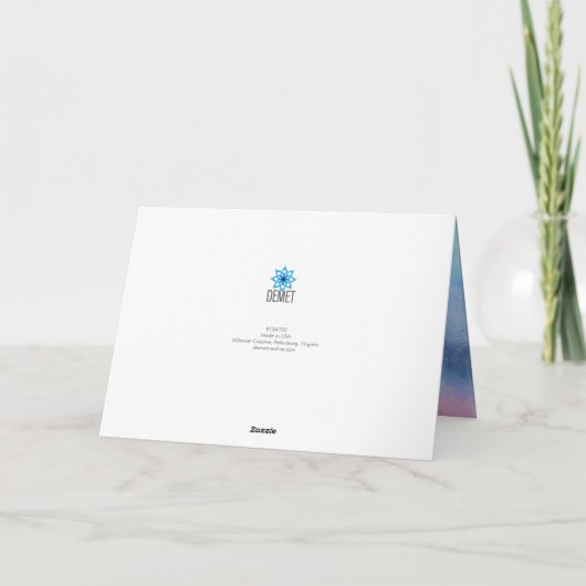 Hydrangea-Fotokarte Karte (Rückseite)