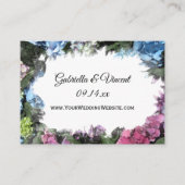 Hydrangea Frame Wedding Website Begleitkarte (Vorderseite)