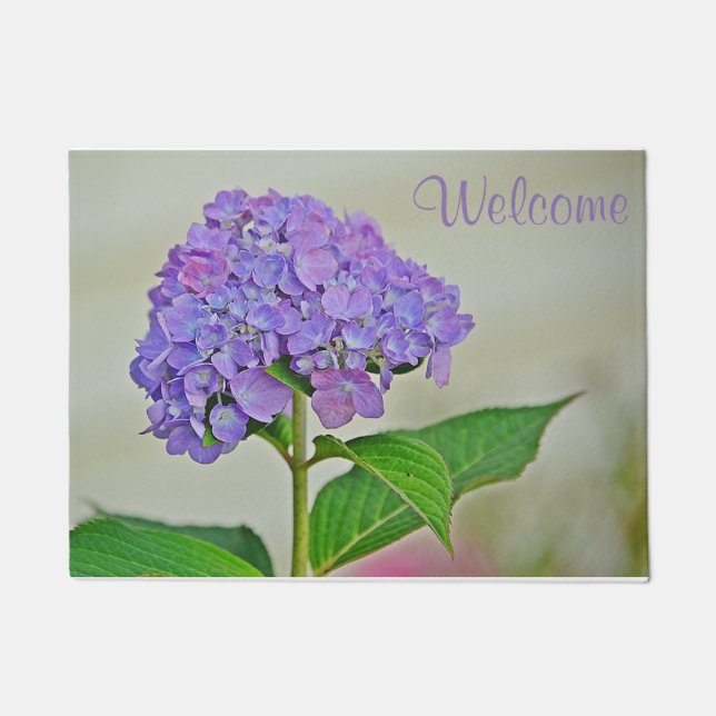 Hydrangea-Fußmatte Fußmatte (Vorderseite)