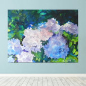 Hydrangea Garden Art Print Leinwanddruck (Insitu (Holzboden))