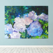 Hydrangea Garden Art Print Leinwanddruck (Insitu (Holzboden))