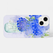 Hydrangea Garden Blume Blau iPhone Hülle (Rückseite (Horizontal))
