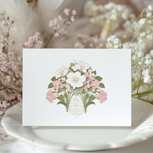 Hydrangea Garden Elegante Pastel Wedding Einladung