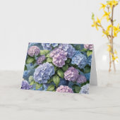 Hydrangea Garden Geburtstag Karte (Gelbe Blume)