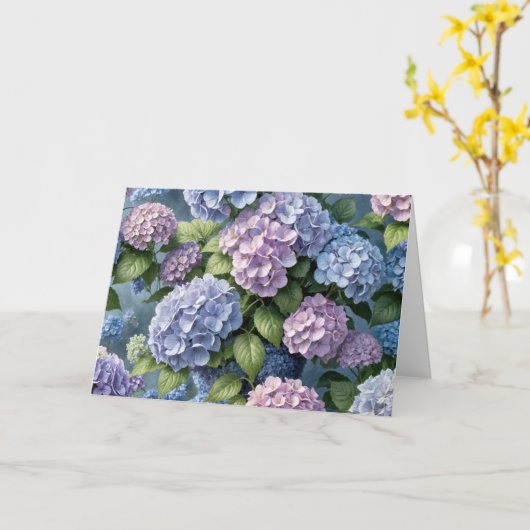 Hydrangea Garden Geburtstag Karte (Gelbe Blume)