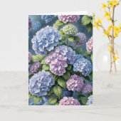 Hydrangea Garden Geburtstag Karte (Gelbe Blume)