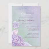 Hydrangea Garden Hochzeit Probe Dinner Einladung (Vorderseite)