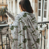 Hydrangea Garden Monogram  Fleecedecke