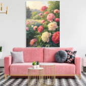 Hydrangea Garden Path Sunlight Print. Leinwanddruck (Insitu (Wohnzimmer))