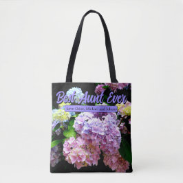 Hydrangea Garden Rosa blauer lila Blumenstrauß Ges Tasche