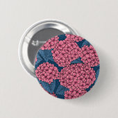 Hydrangea-Garten Button (Vorne & Hinten)