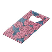 Hydrangea-Garten Geldbeutel Flaschenöffner (Vorderseite Schrägansicht)