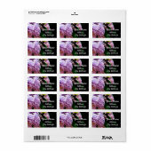 Hydrangea-Garten, rosa, blau, lila Blumen Adressaufkleber (Vorne)