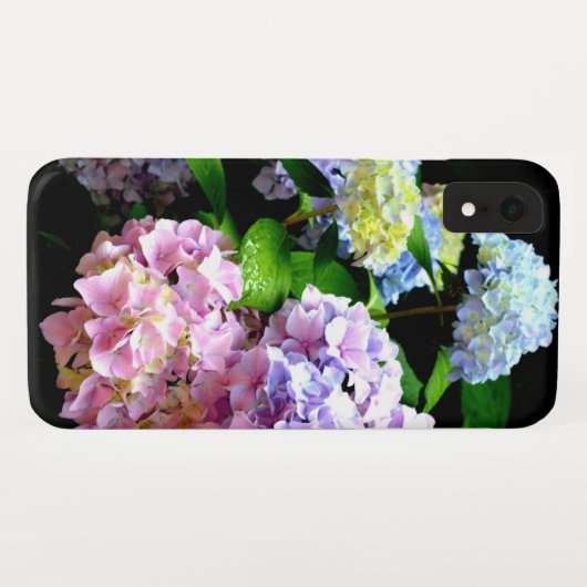 Hydrangea-Garten, rosa, blau, lila Blumen Case-Mate iPhone Hülle (Rückseite (Horizontal))
