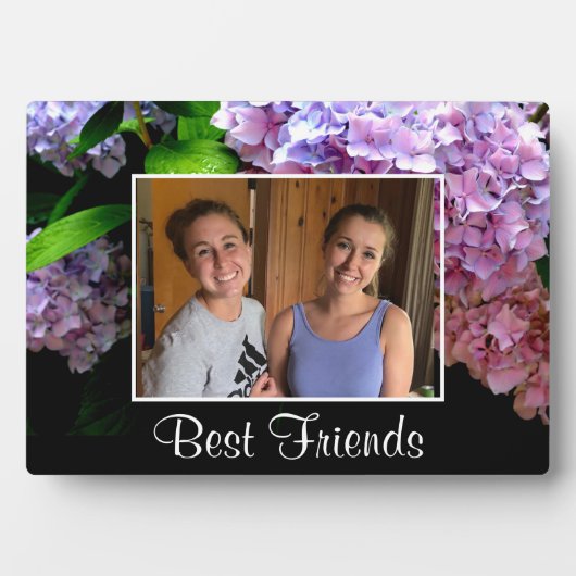 Hydrangea-Garten, rosa, blau, lila Blumen Fotoplatte (Vorderseite)