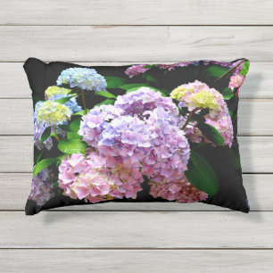 Hydrangea-Garten, rosa, blau, lila Blumen Kissen Für Draußen