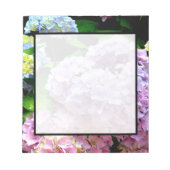 Hydrangea-Garten, rosa, blau, lila Blumen Notizblock (Vorderseite)
