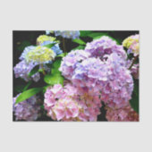 Hydrangea-Garten, rosa, blau, lila Blumen Seidenpapier (Vorderseite)